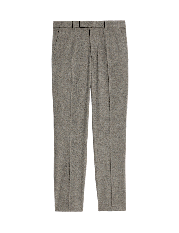Slim Fit Flat Front Trousers