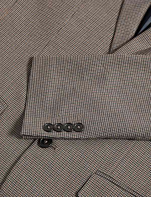 ז'קט חליפה בגזרה רגילה בדוגמת משבצות קטנות - IL