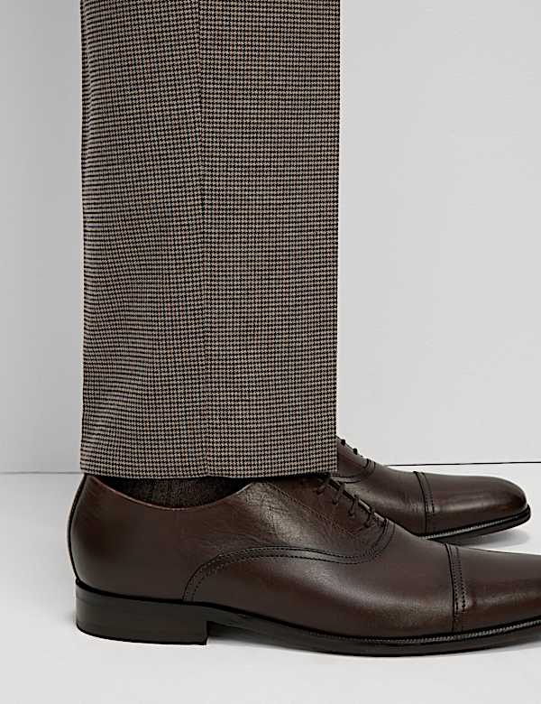 מכנסי חליפה סטרץ' בגזרה ישרה ובדוגמת פפיטה - IL