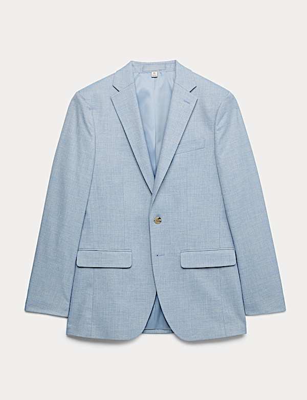 Slim Fit Textured Stretch Suit Jacket - CA