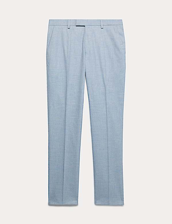 Slim Fit Textured Stretch Trousers - AU
