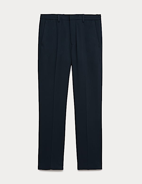 Auf Figur geschnittene Flatfront-Hose mit Stretchanteil - AT