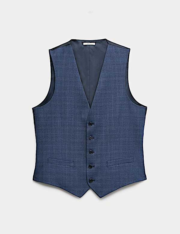 Textured Check Stretch Waistcoat - UA