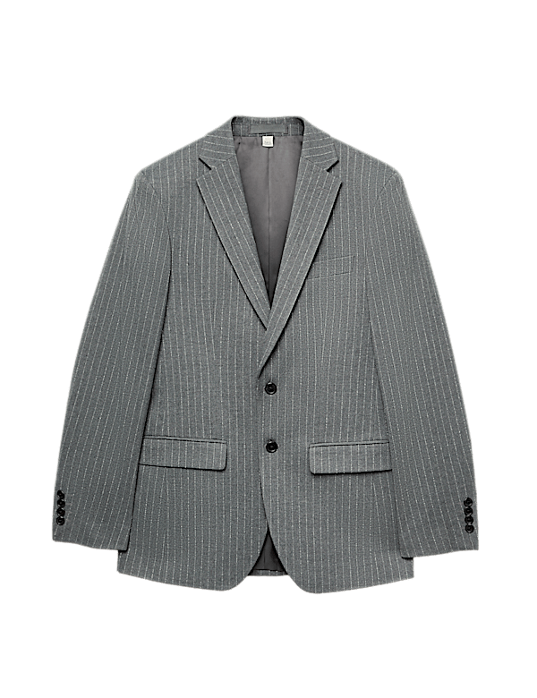 Slim Fit Pin Stripe Stretch Suit Jacket