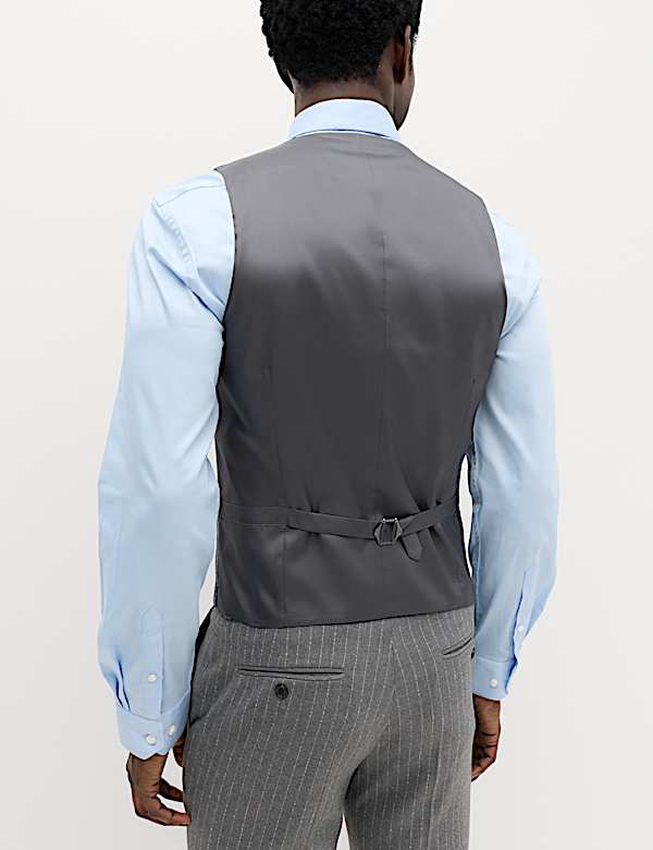 Pin Stripe Stretch Suit Waistcoat - IL