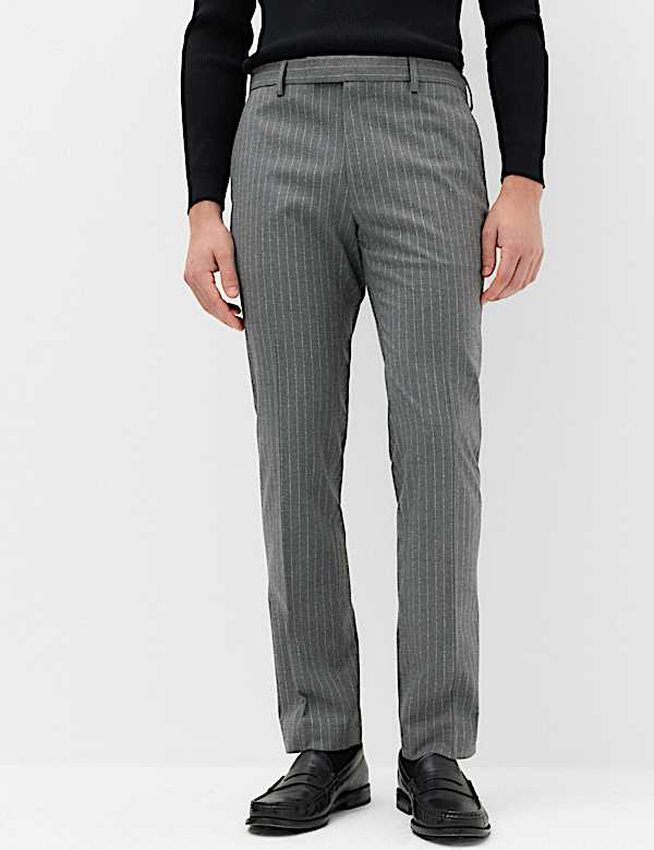 Slim Fit Pin Stripe Suit Trousers