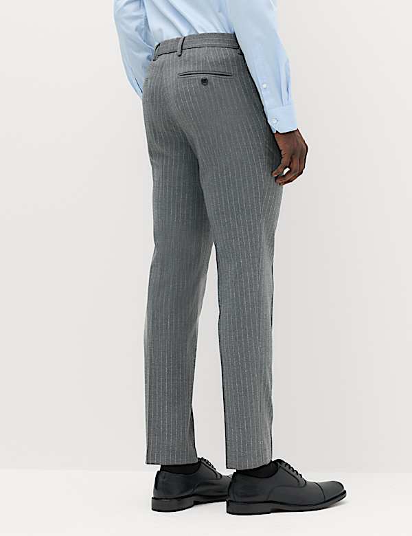 Slim Fit Pin Stripe Suit Trousers - AT