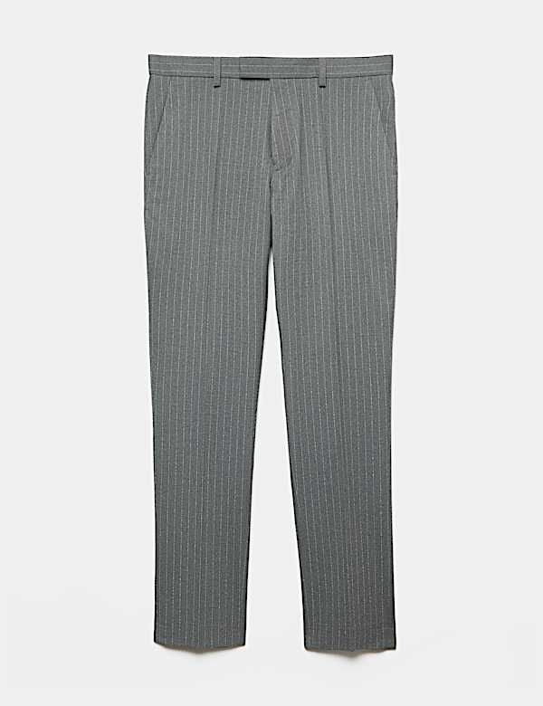 Slim Fit Pin Stripe Suit Trousers - AT