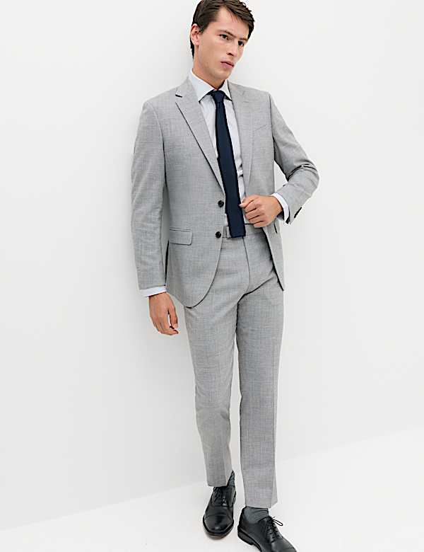 Regular Fit Textured Suit Jacket - CH
