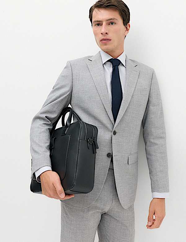 Regular Fit Textured Suit Jacket - CH