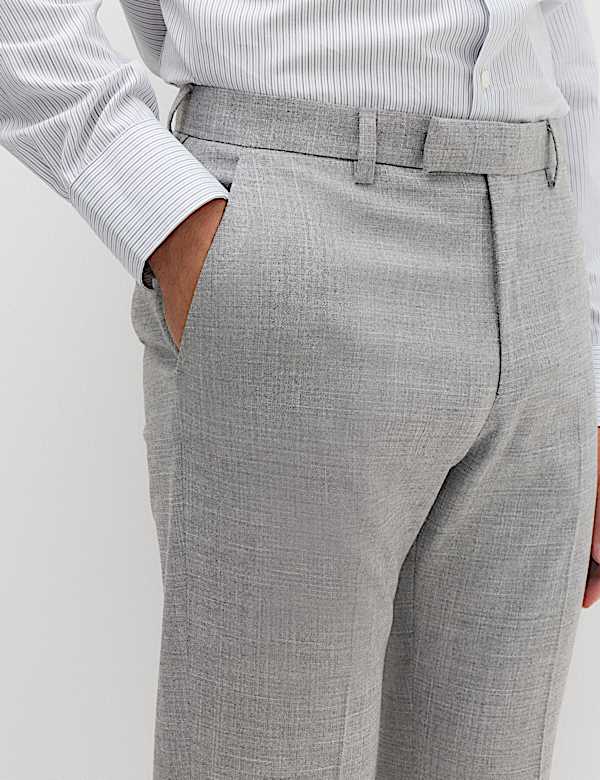 Regular Fit Textured Stretch Suit Trousers - MV