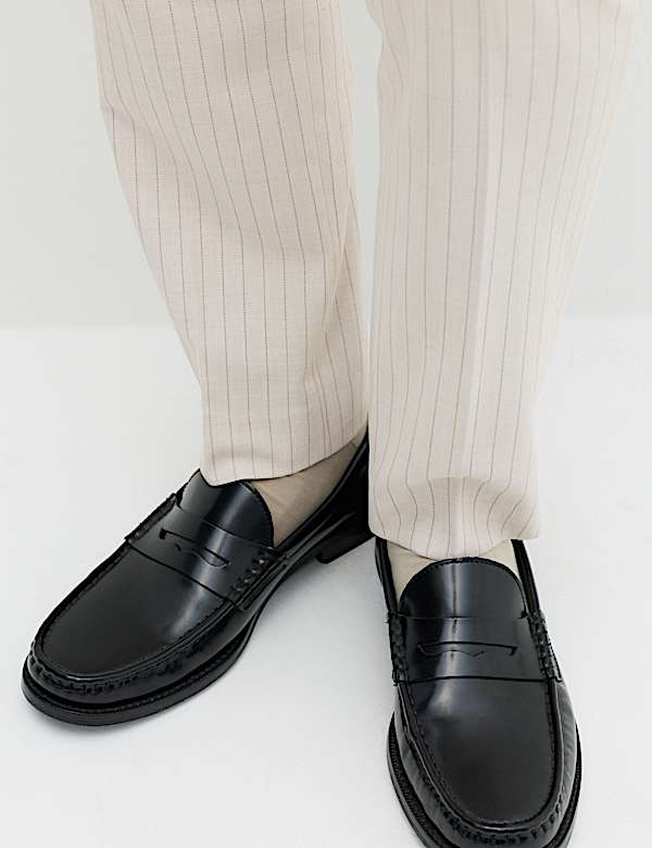 Slim Fit Pinstripe Suit Trousers - IT
