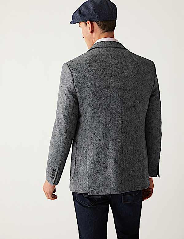 Pure British Wool Herringbone Jacket