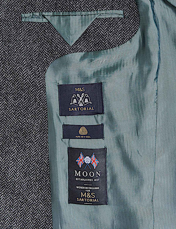 Pure British Wool Herringbone Jacket