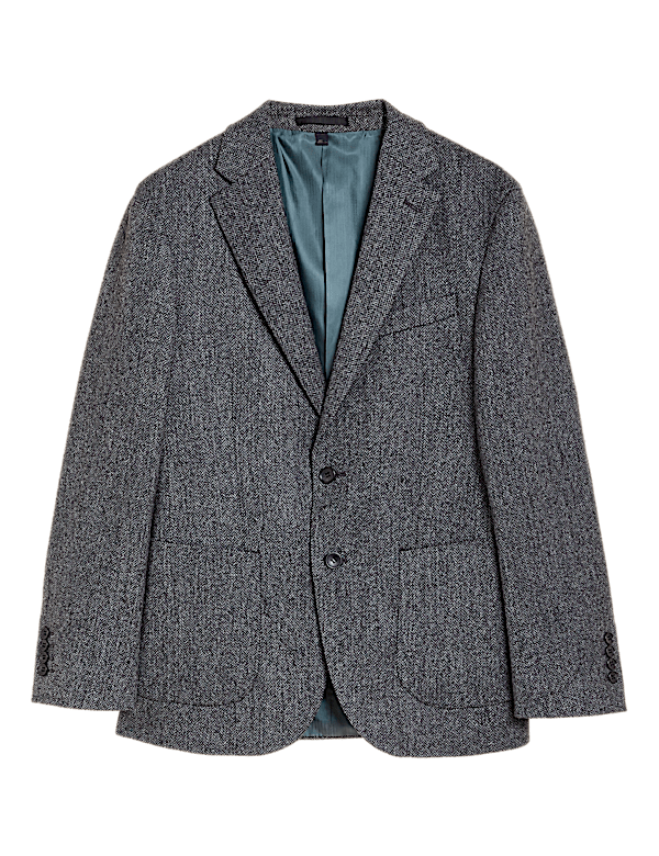 Pure British Wool Herringbone Jacket