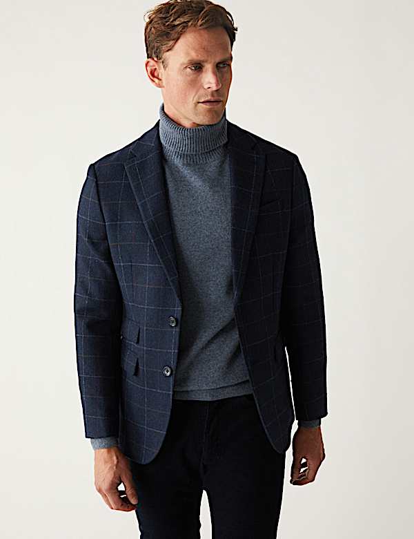 Pure British Wool Check Jacket