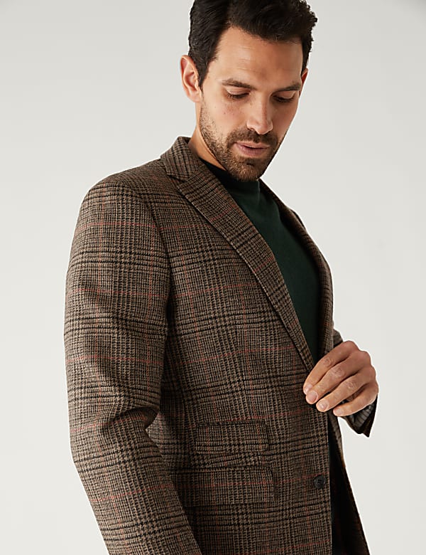 Pure British Wool Check Jacket