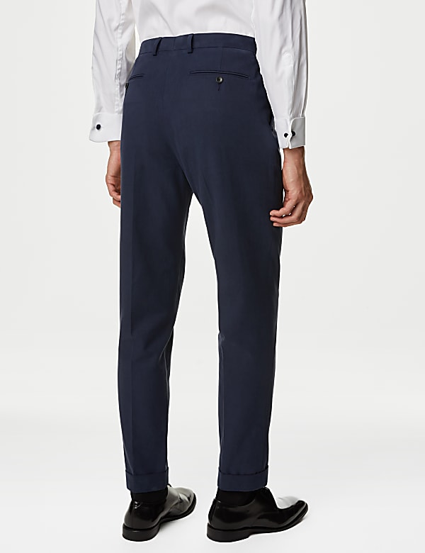 Cotton Blend Trousers - US