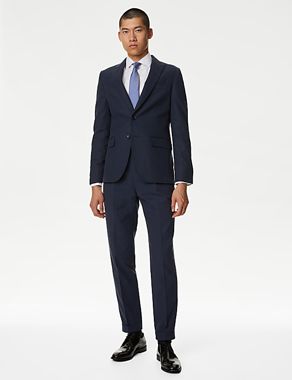 Cotton Blend Trousers - US