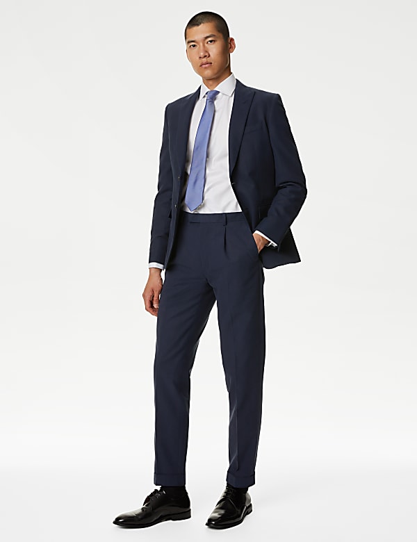 Cotton Blend Trousers - US