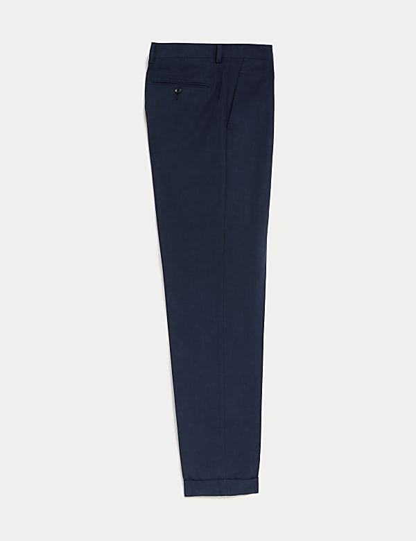 Cotton Blend Trousers - US