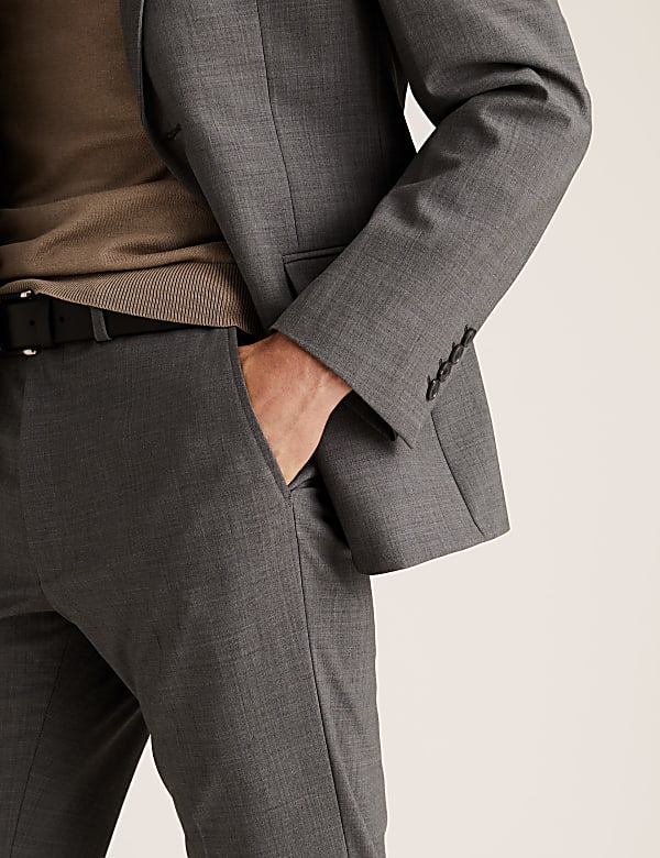 Tailored Fit Wool Blend Suit Jacket