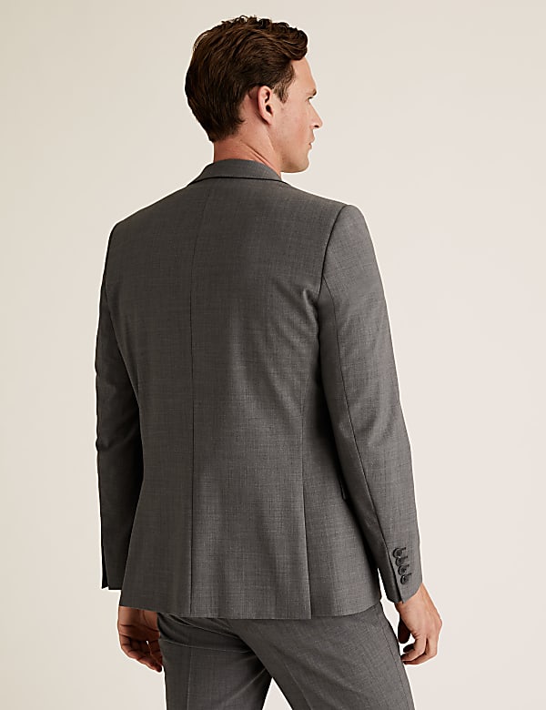 Tailored Fit Wool Blend Suit Jacket