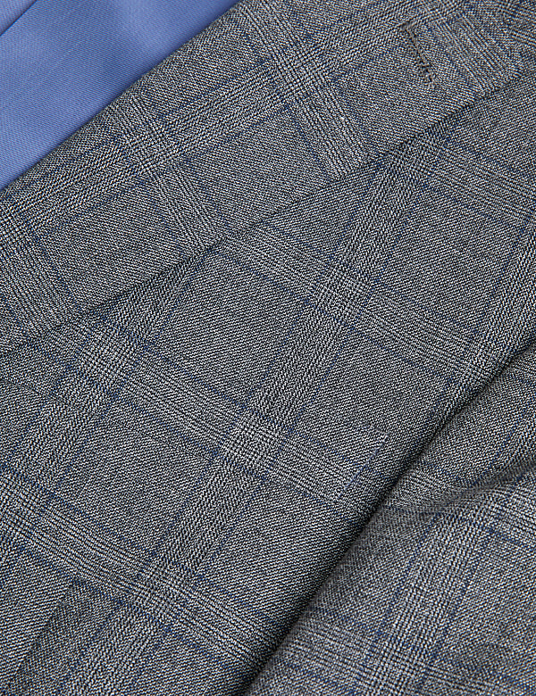 Charcoal Checked Pure Wool Jacket