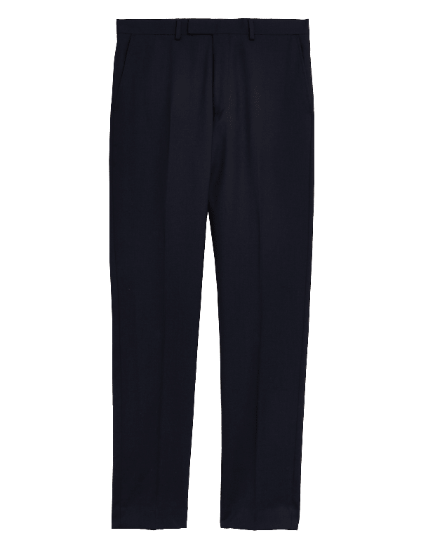 Navy Slim Fit Wool Rich Trousers
