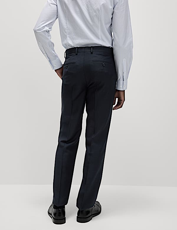 Regular Fit Pure Wool Suit Trousers - NL