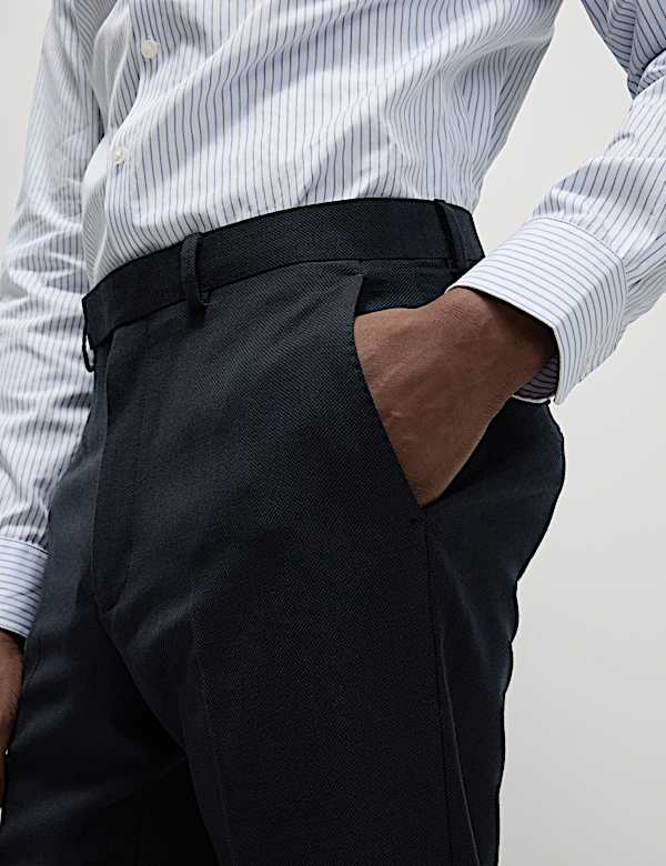 Regular Fit Pure Wool Suit Trousers - NL