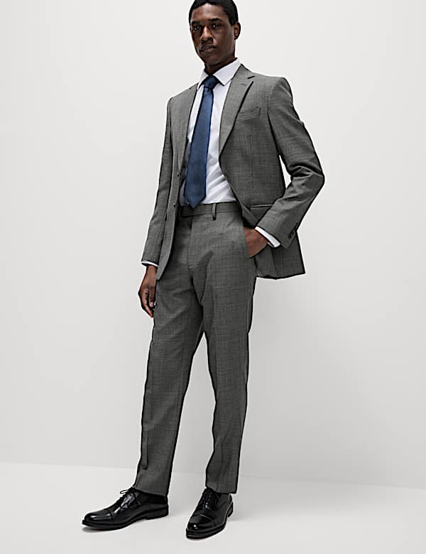 Regular Fit Pure Wool Suit Trousers - PT