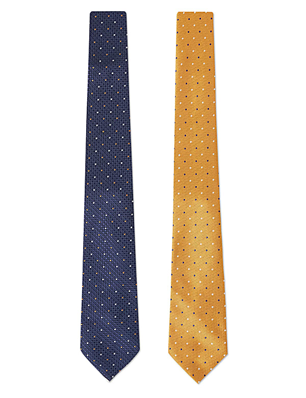 2 Pack Slim Polka Dot Ties