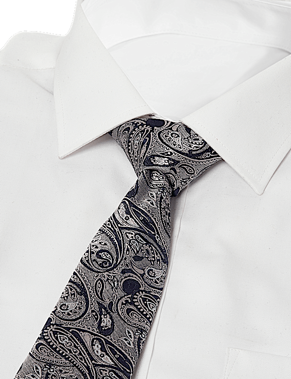 2 Pack Slim Woven Check & Paisley Ties