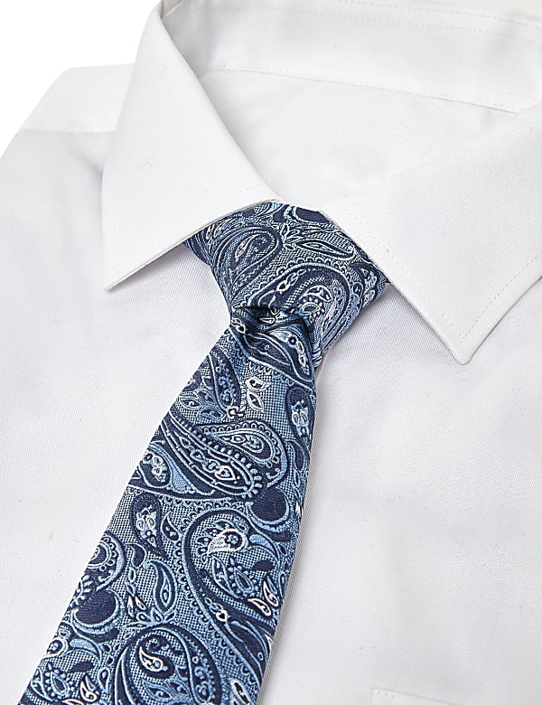 2 Pack Slim Woven Check & Paisley Ties