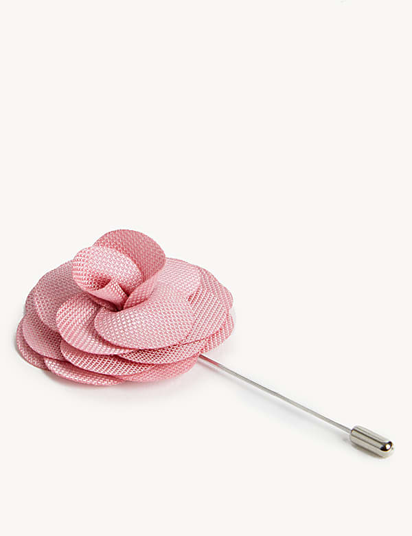 Floral Tie, Handkerchief & Pin Set