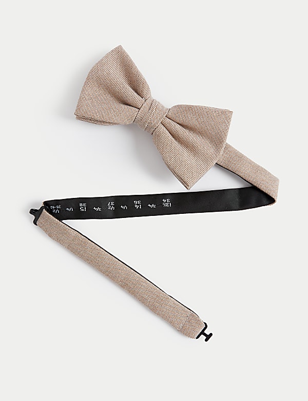 Textured Wool Blend Bow Tie - AL