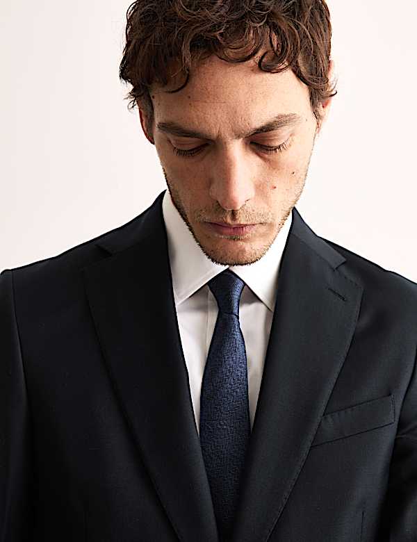 Tailored Fit Pure Wool Suit Jacket - ES