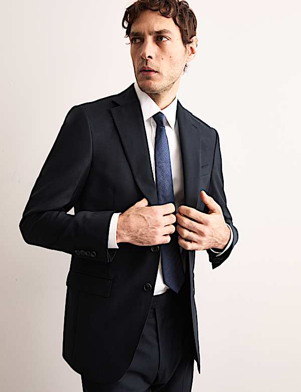 Tailored Fit Pure Wool Suit Jacket - ES