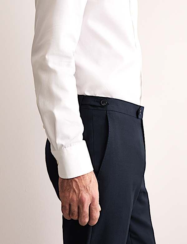 Tailored Fit Pure Wool Twill Suit Trousers - ES
