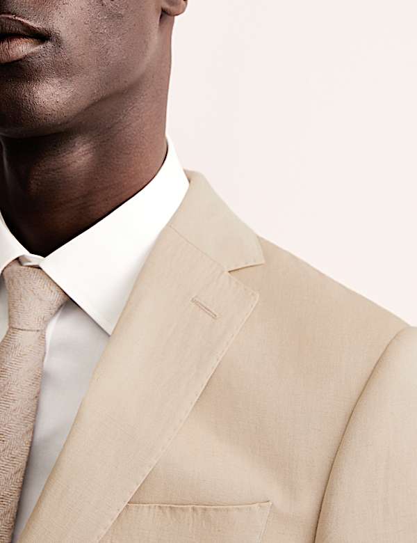 Veste tailleur coupe ajustée en mélange soie et lin - CA