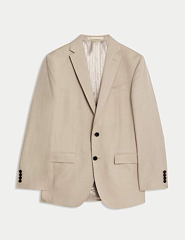 Veste tailleur coupe ajustée en mélange soie et lin - CA