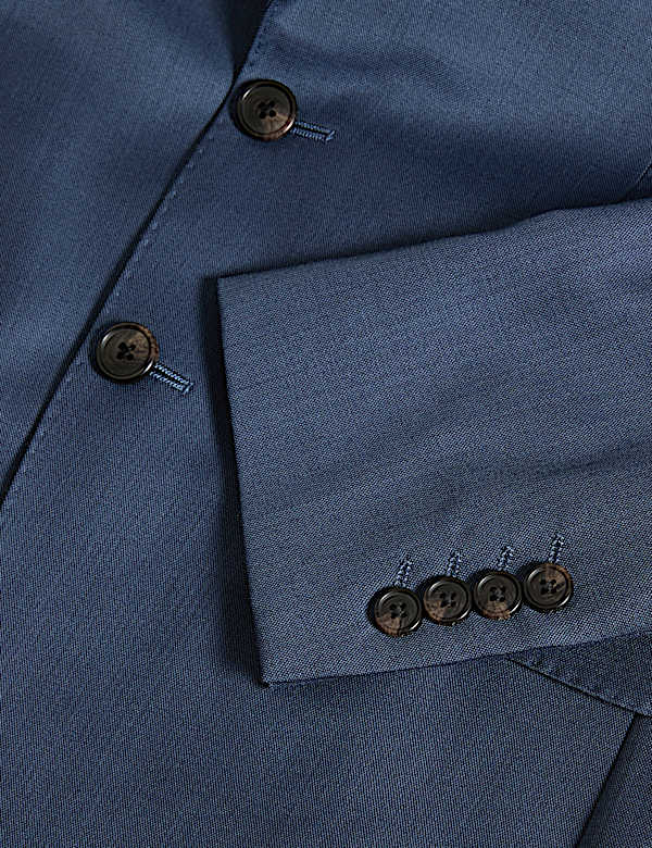 Wollen Italiaans sharkskin jasje met elegante snit - BE