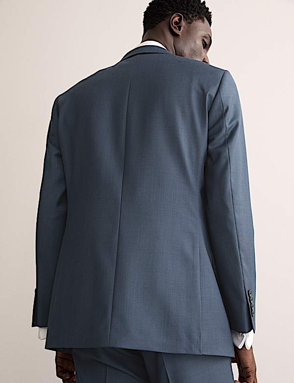 Wollen Italiaans sharkskin jasje met elegante snit - BE