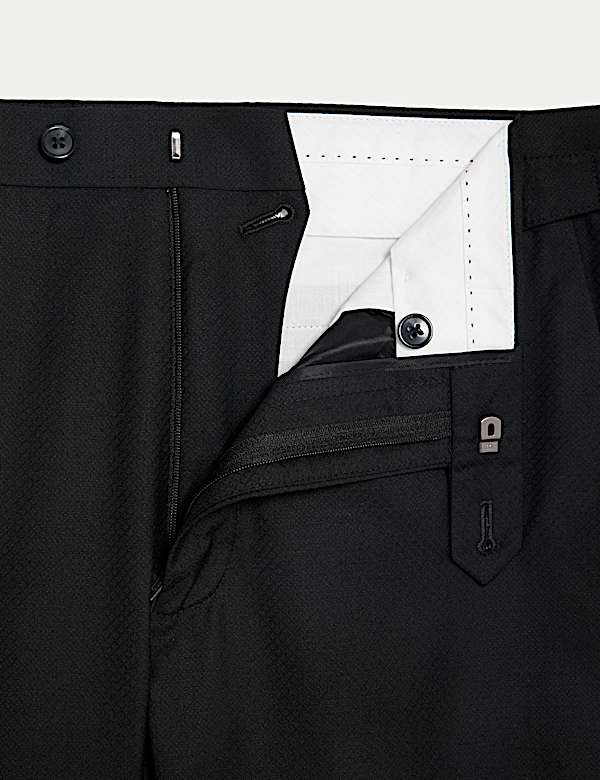Tailored Fit Pure Wool Tuxedo Trousers - ES