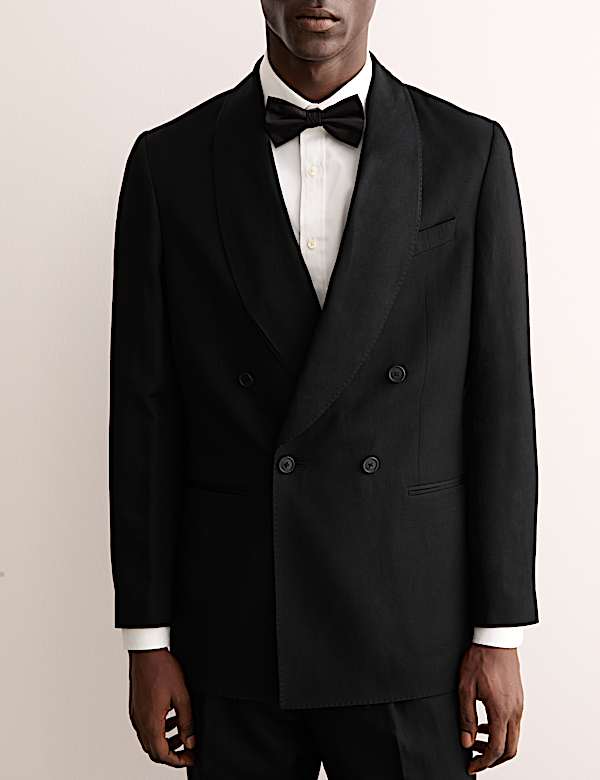 Veste coupe ajustée en laine mélangée avec soie - FR