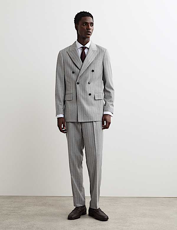 Italian Wool Rich Suit Jacket with Cashmere - AU