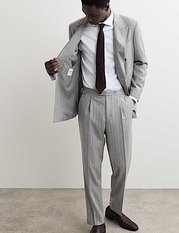 Italian Wool Rich Suit Jacket with Cashmere - AU