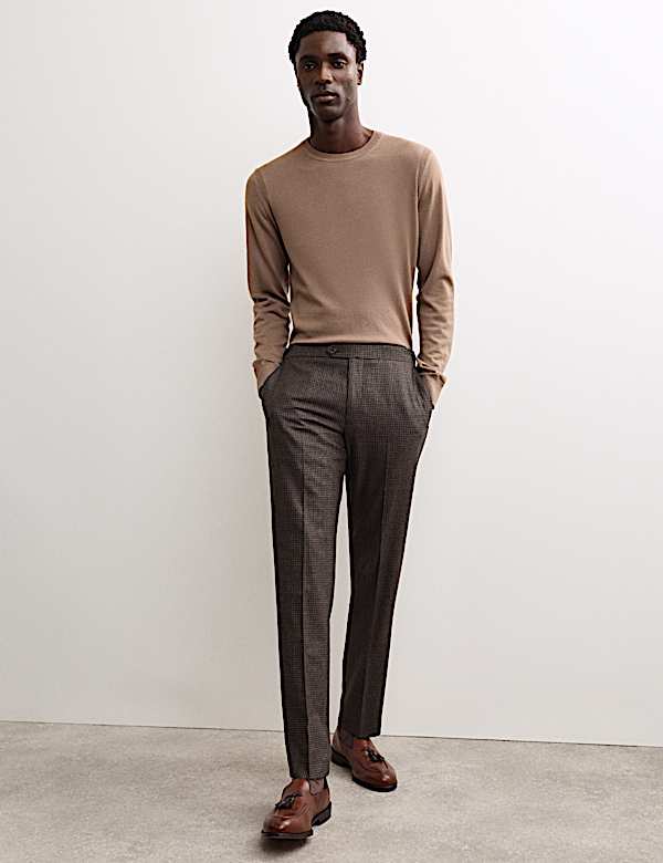 Pantalon en laine et soie mélangés - BE