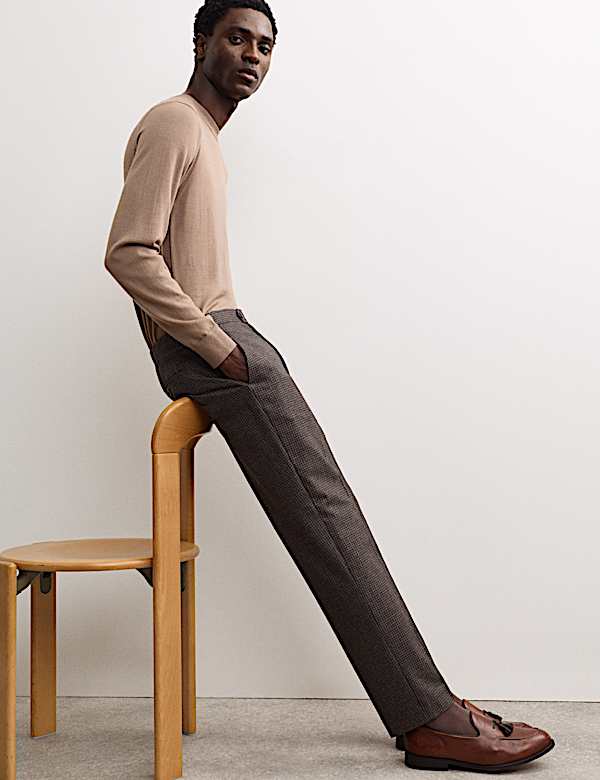 Pantalon en laine et soie mélangés - BE